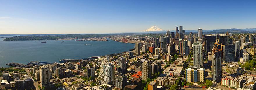 Seattle and Mt. Rainier